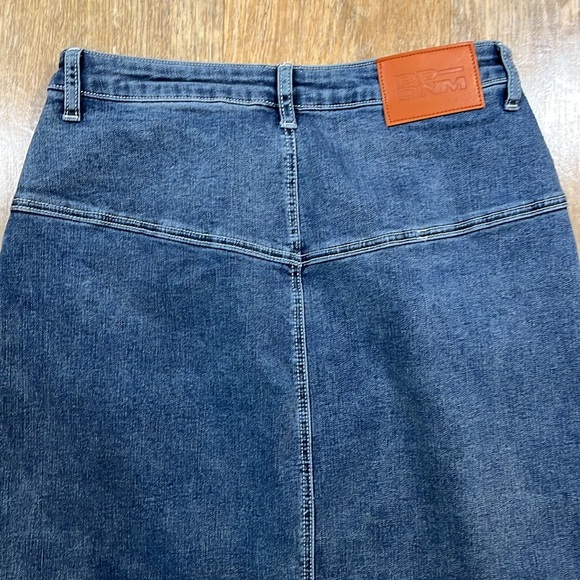 Princess Polly Batkins Denim Maxi Skirt Front Slit PP-DNM Women's 6 EUC Jean - Picture 11 of 14